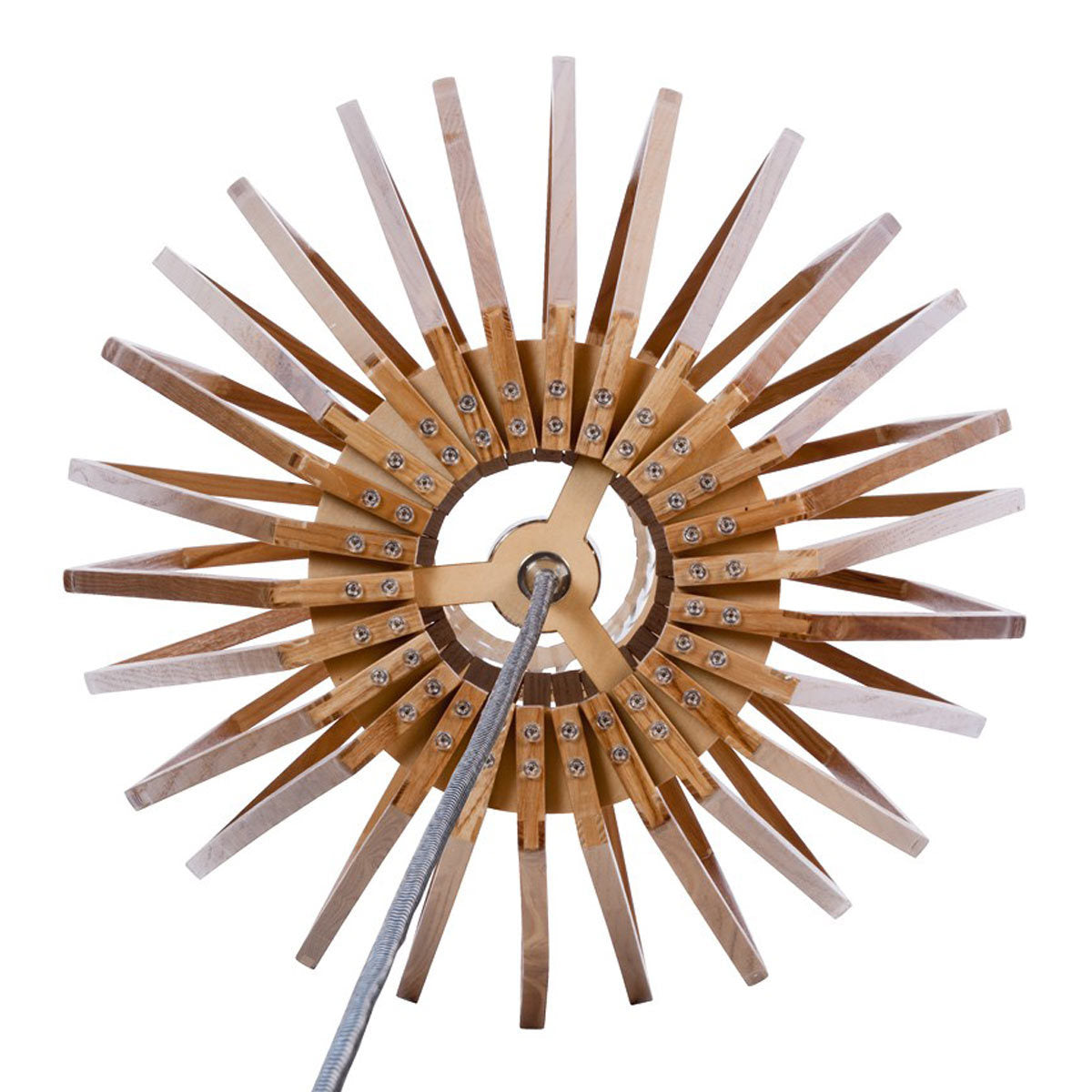 Ragusa Long Natural Wood Veneer Pendant Light