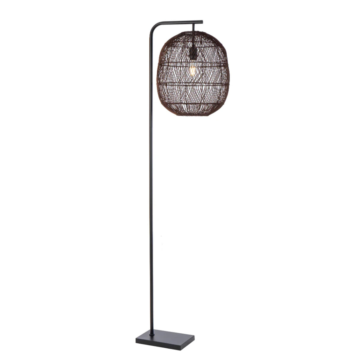 Rana Hand-Woven Rattan Floor Lamp - Modern Design
