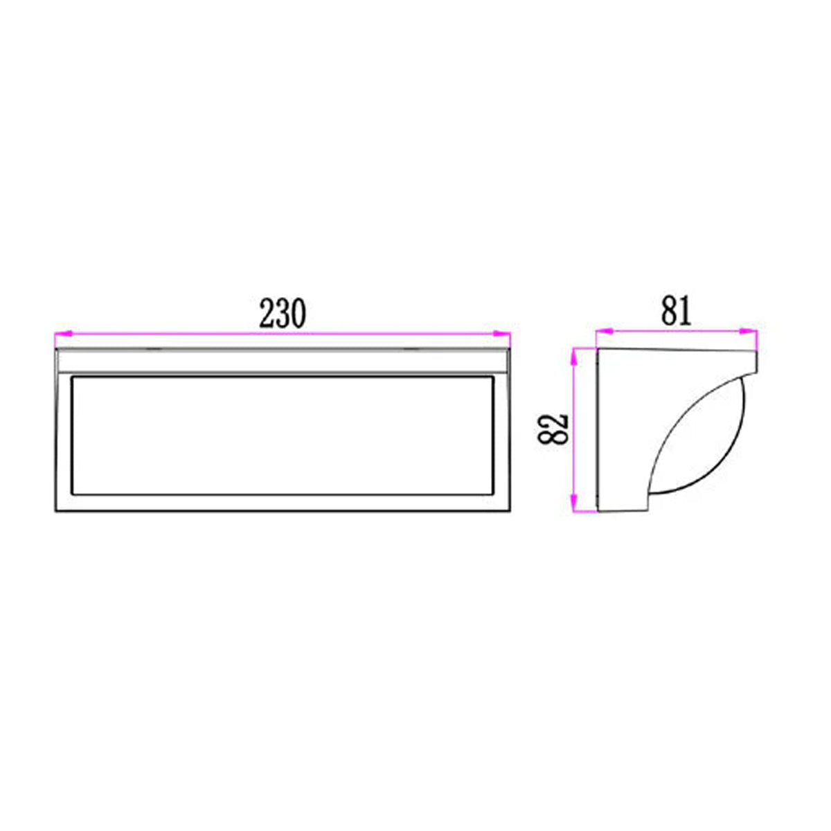 Repisatri Curved Wedge Outdoor LED Wall Light