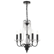 Rhine 5 Light Crystal Chandelier in Traditional Style