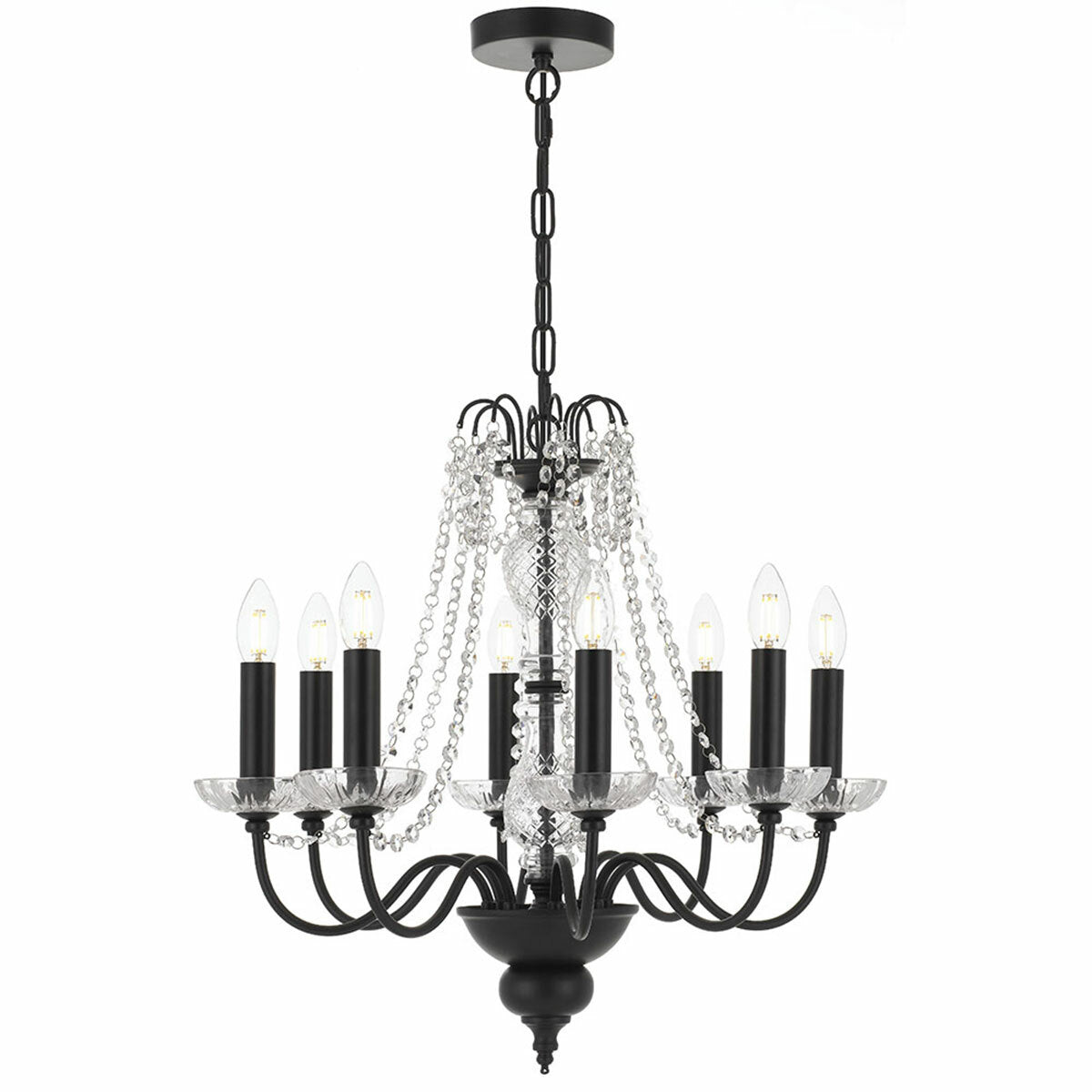 Rhine 8 Light Crystal Chandelier -  Elegant Lighting Fixture