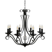 Rialto Traditional Metal Candelabra Pendant - 8 Light