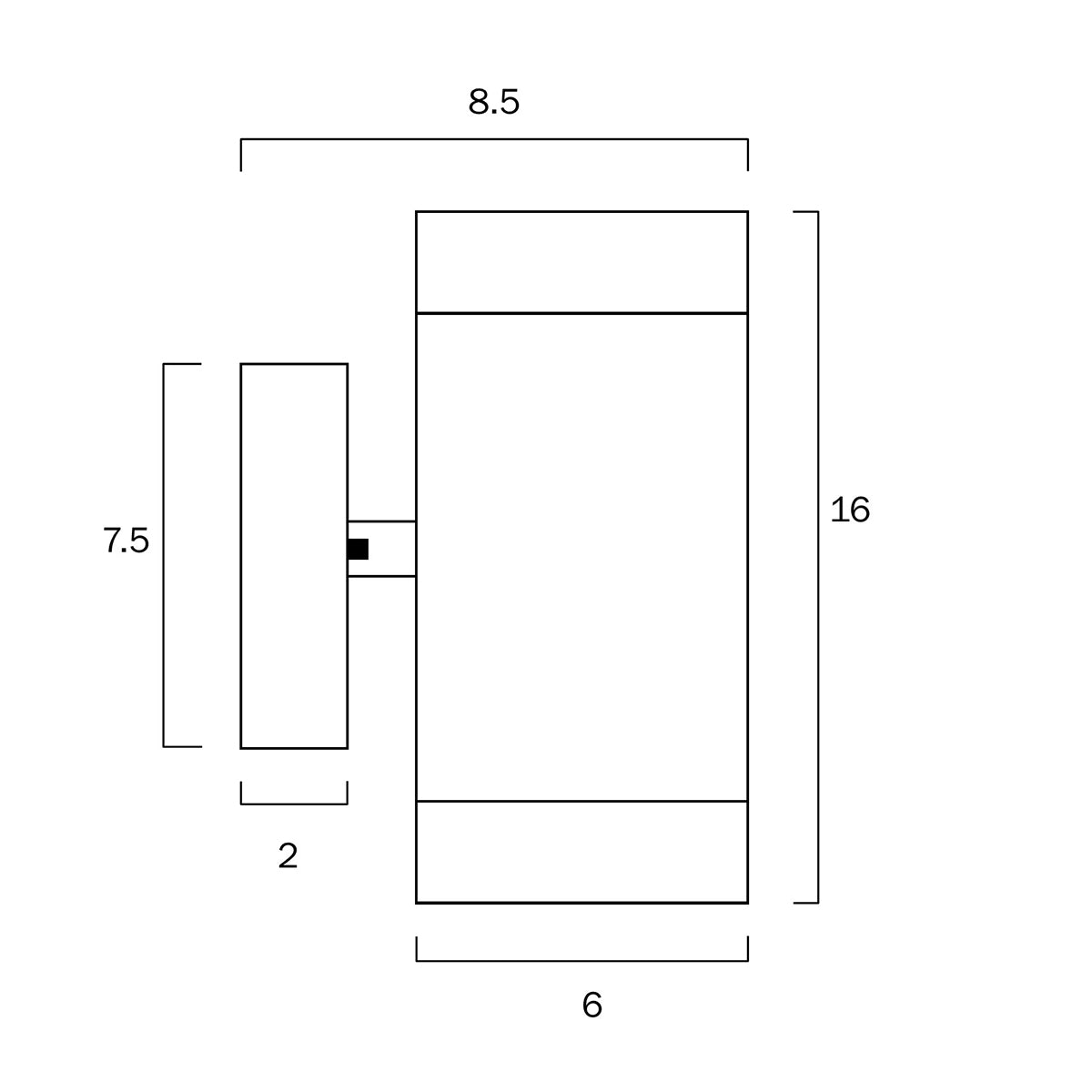 Riva 8W LED Up/Down Wall Light - Modern Metal Design