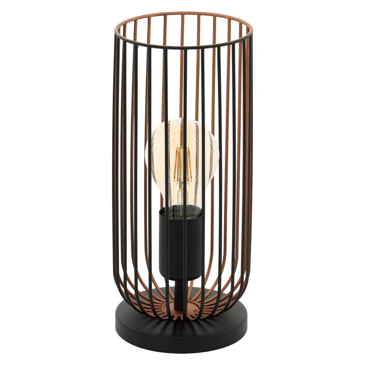 Roccamena Metal Wire Table Lamp with Exposed Bulb