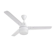 Roma 3 Blade 48" AC Ceiling Fan with B22 Light - White
