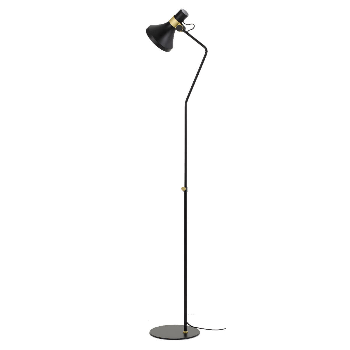 Roma HighLight Metal Floor Lamp - Black/Metal Brass