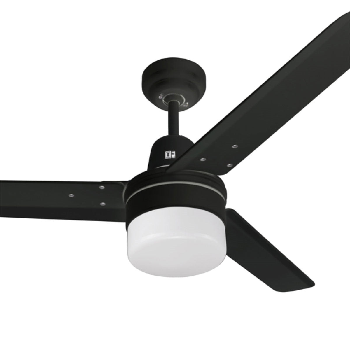 Roma 3 Blade AC Ceiling Fan with B22 Light - Black