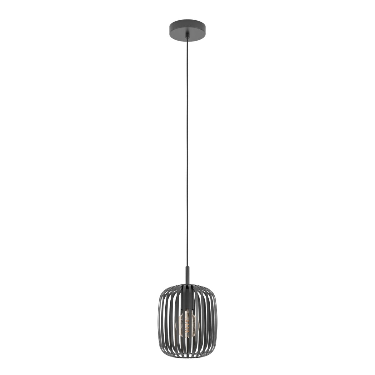 Romazzina 1 Light Cage Pendant with Modern Metal Strips