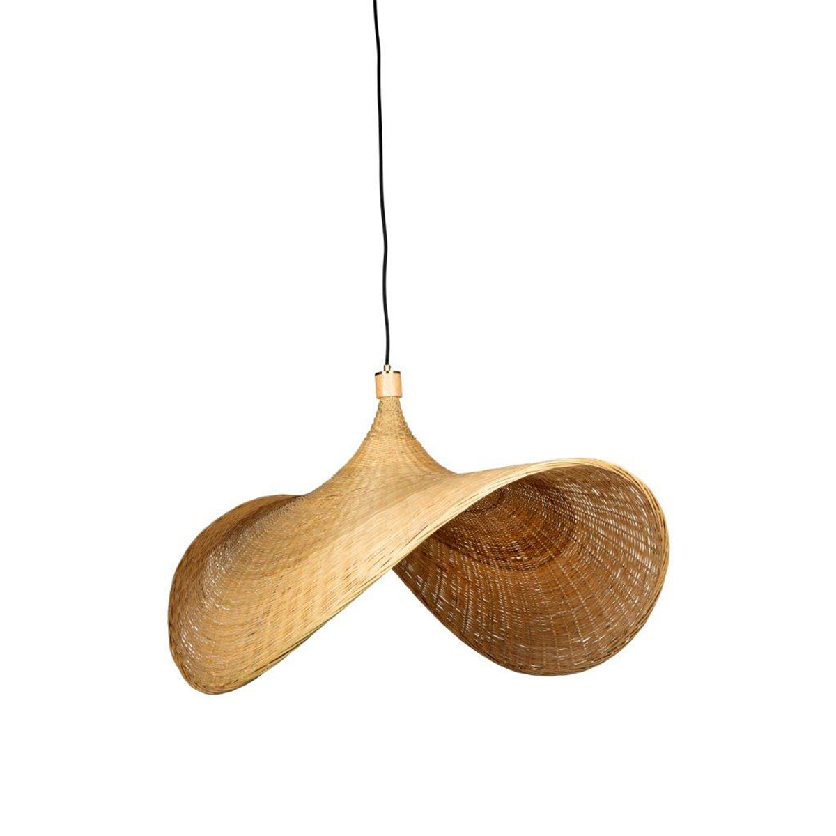 Rossana Rattan Curved Pendant Light - 500mm