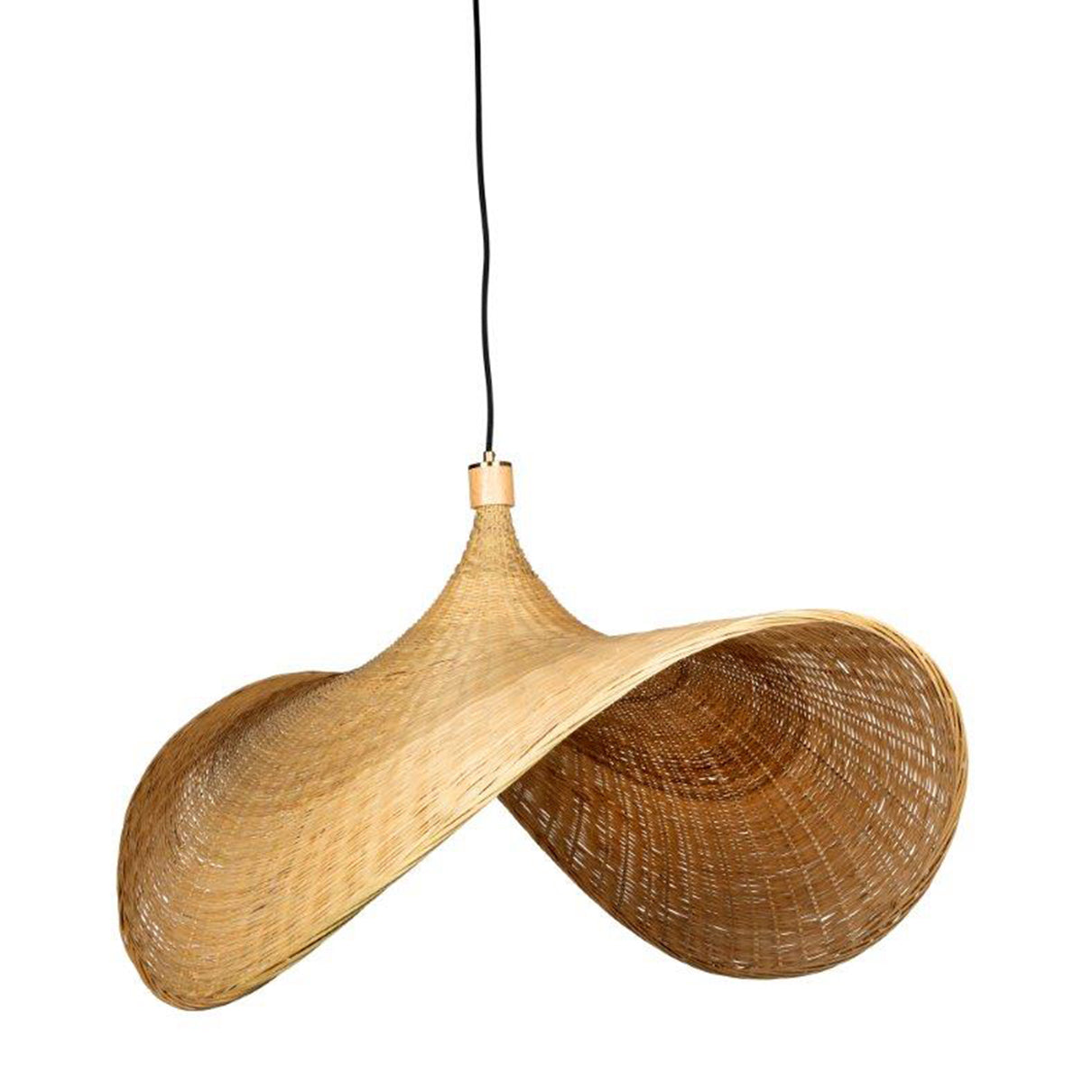 Rossana Rattan Curved Pendant Light - 500mm