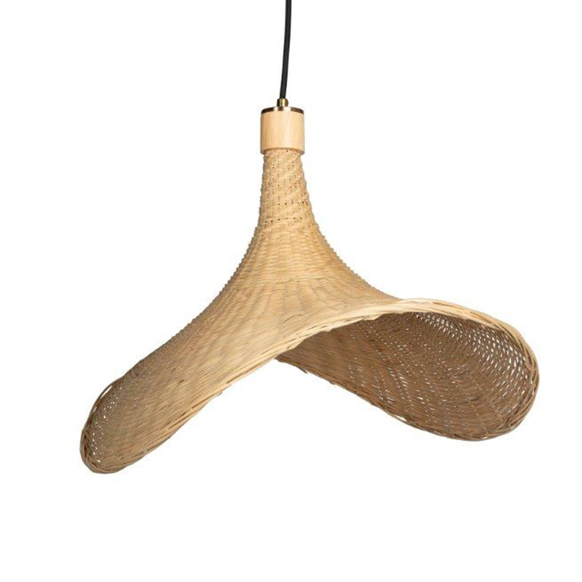 Rossana Rattan Curved Pendant Light - 500mm