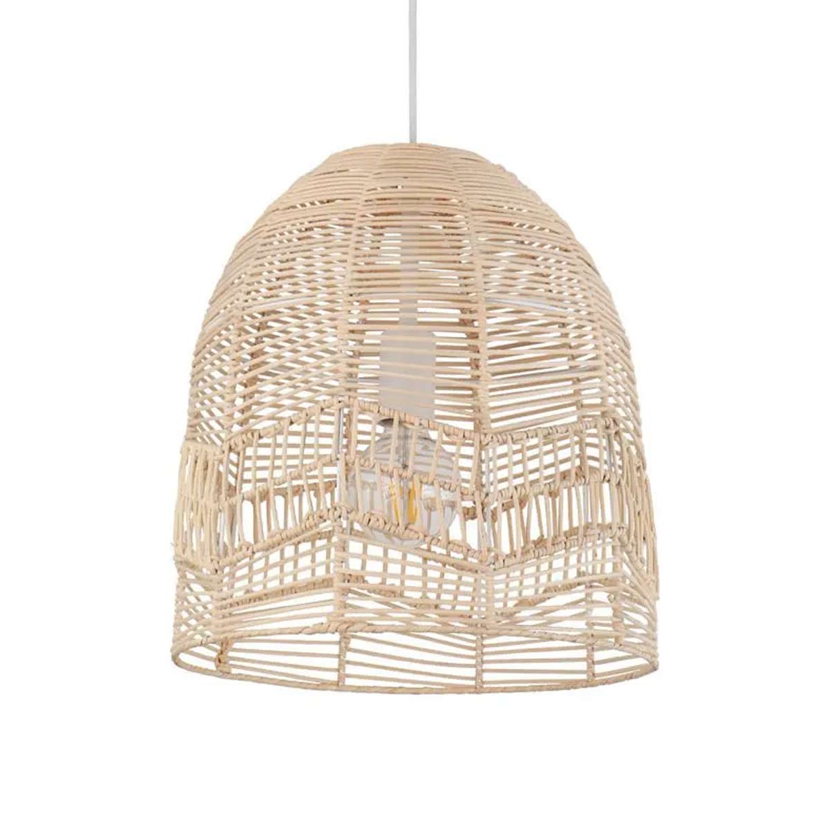 Rota Natural Rattan/Cane Ellipse Pendant Light