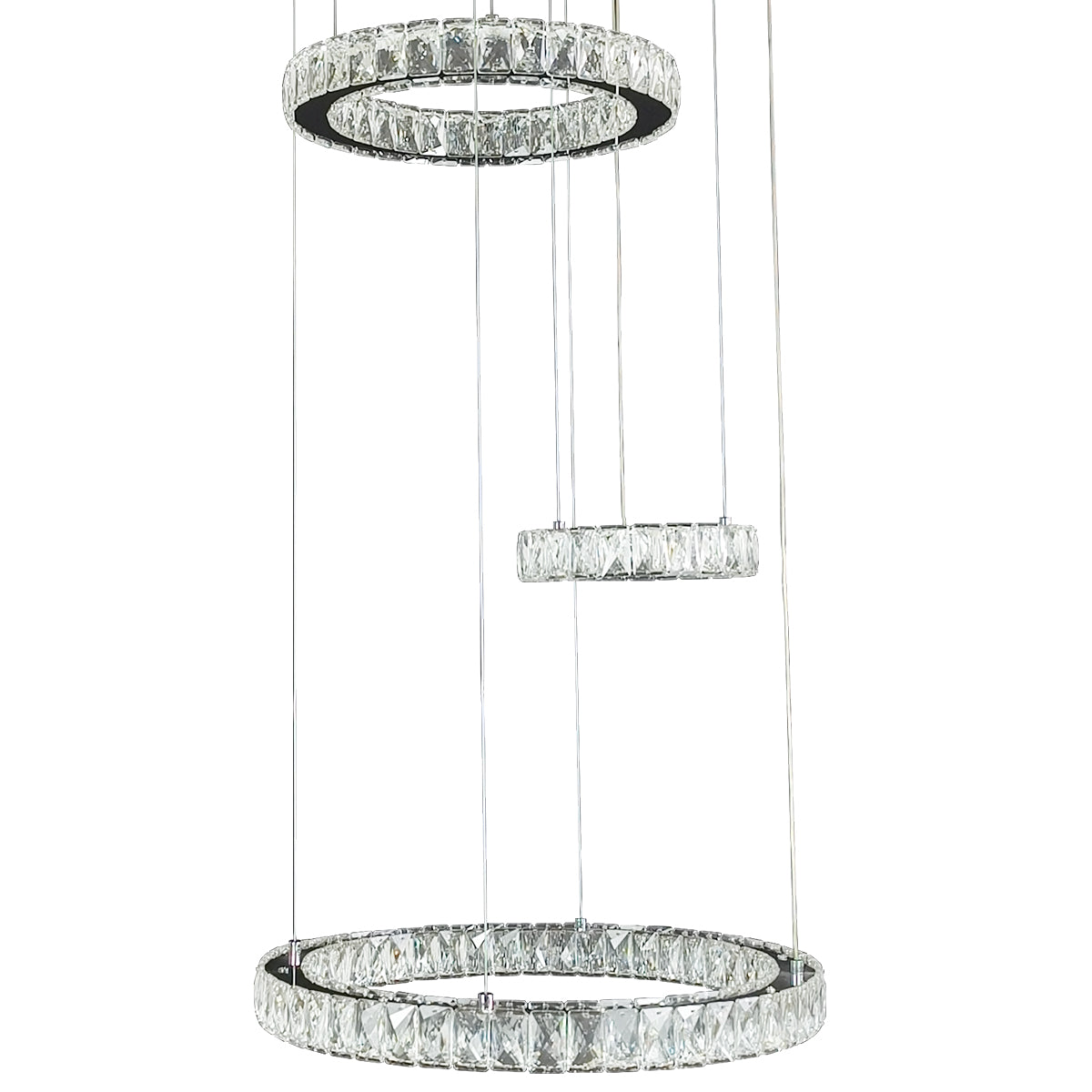 Rozanno 3 Ring Pendant - Chrome - Tri-Colour