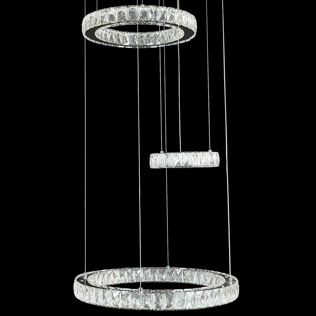 Rozanno 3 Ring Pendant - Chrome - Tri-Colour