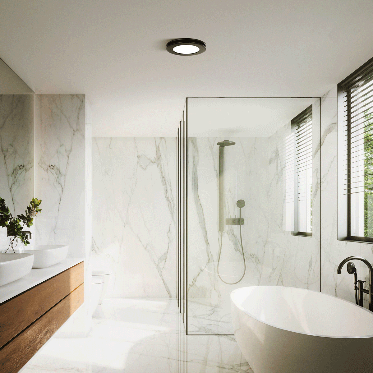 Samba Round Exhaust Fan with Remote Controll & LED Light