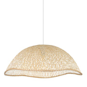 Sambucona Boho Cane Pendant Light with Woven Shade