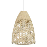 Sambucona Cane Boho Pendant Light with Tall Shade