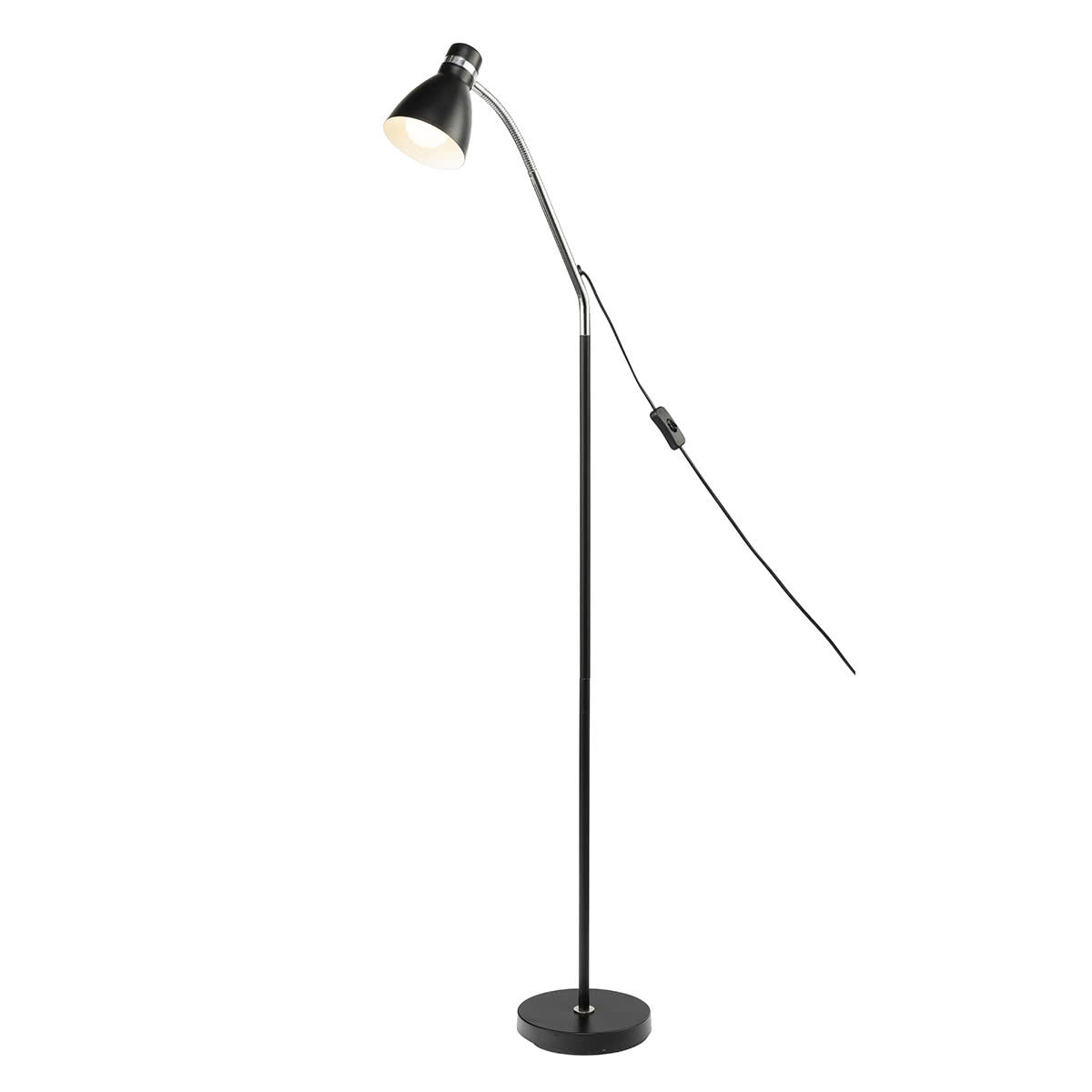 Sammy Adjustable Metal Floor Lamp-Black