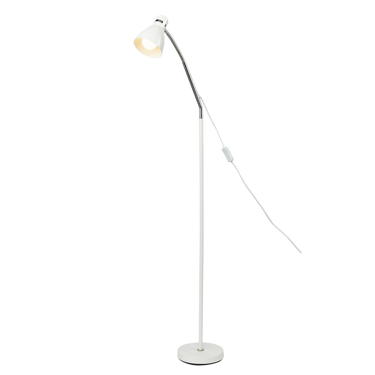Sammy Adjustable Metal Floor Lamp-White