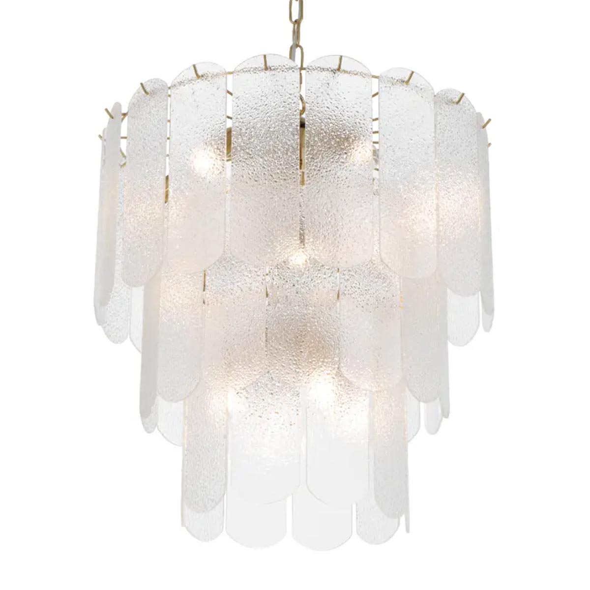 Samona 14 Light Pendant with Textured Glass