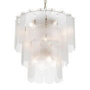 Samona 14 Light Pendant with Textured Glass