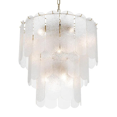 Samona 14 Light Pendant with Textured Glass