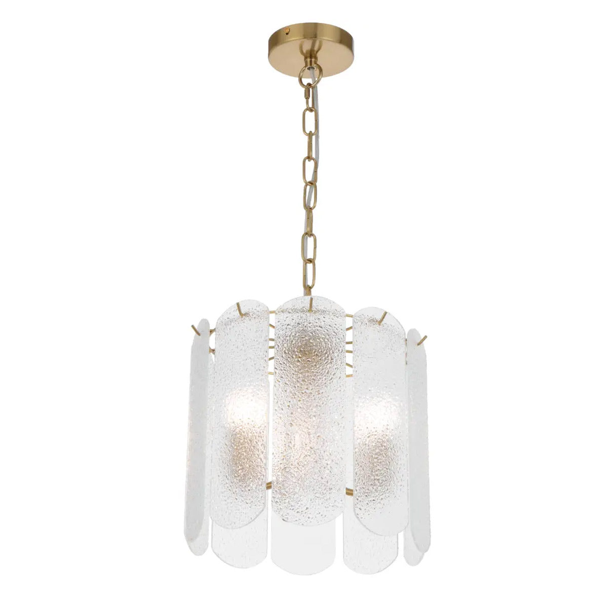 Samona Textured Glass 3 Light Pendant