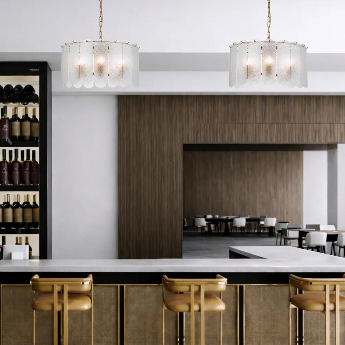 Samona Textured Glass 6 Light Pendant