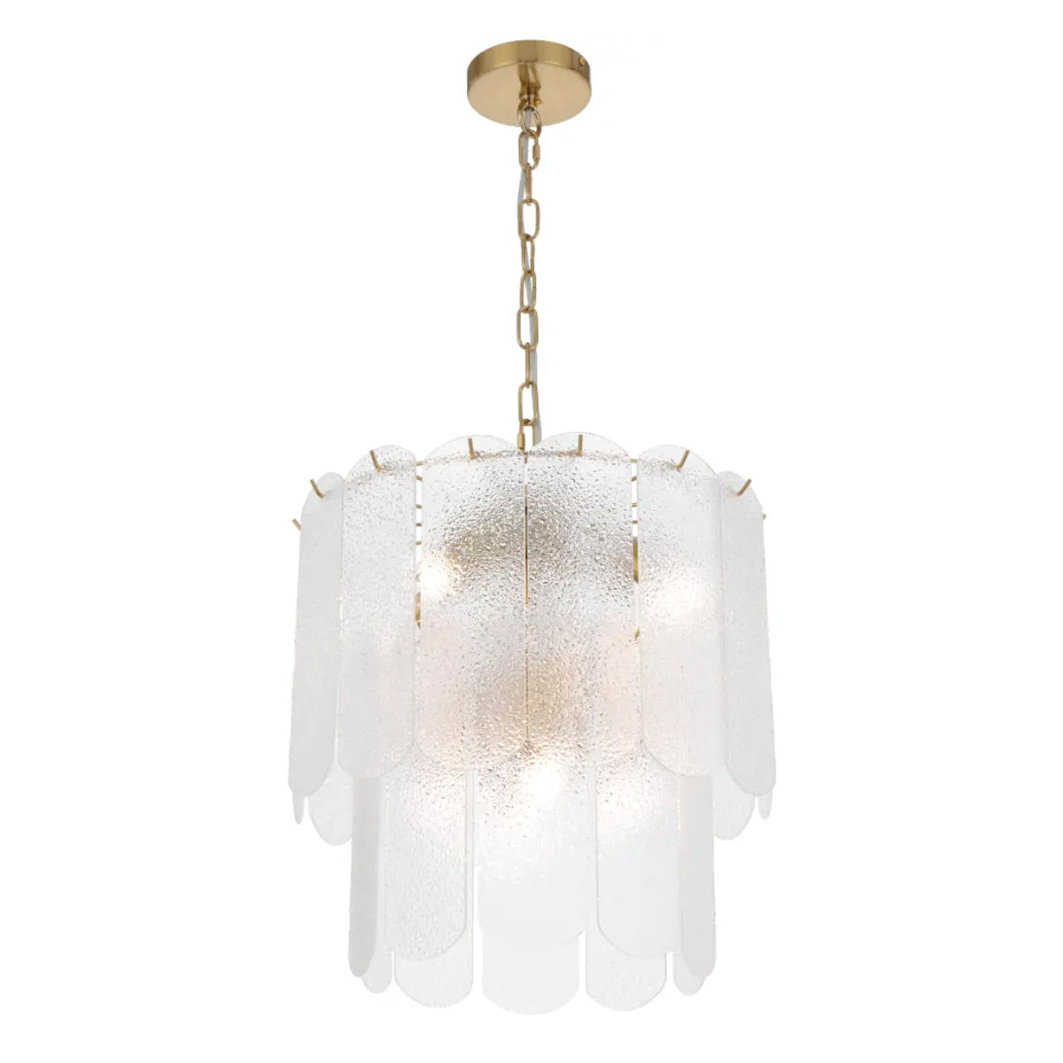 Samona Textured Glass 8 Light Pendant
