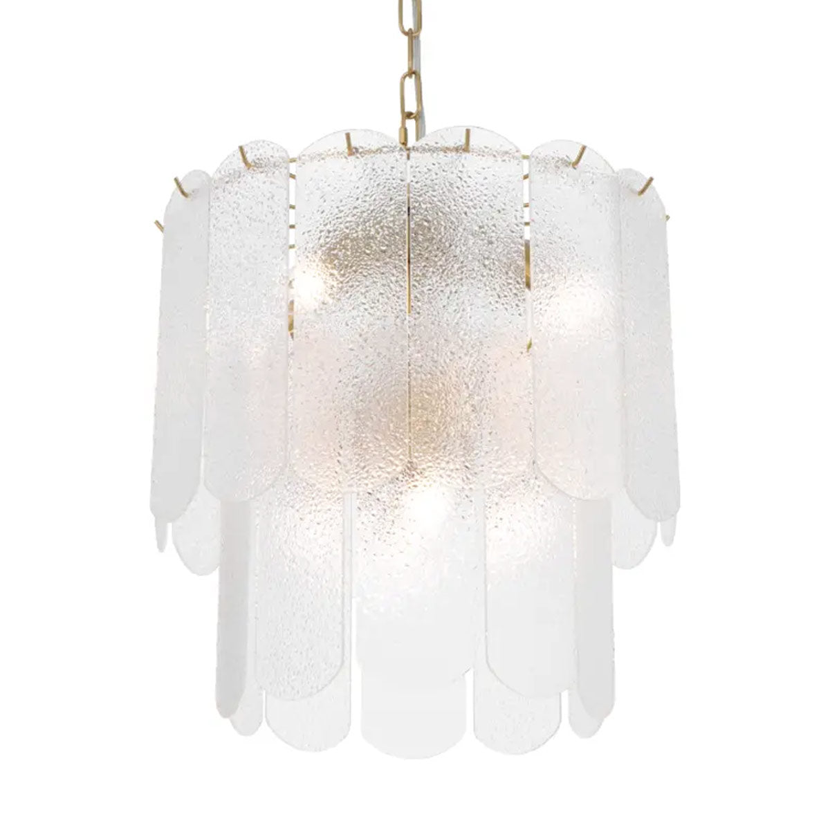 Samona Textured Glass 8 Light Pendant