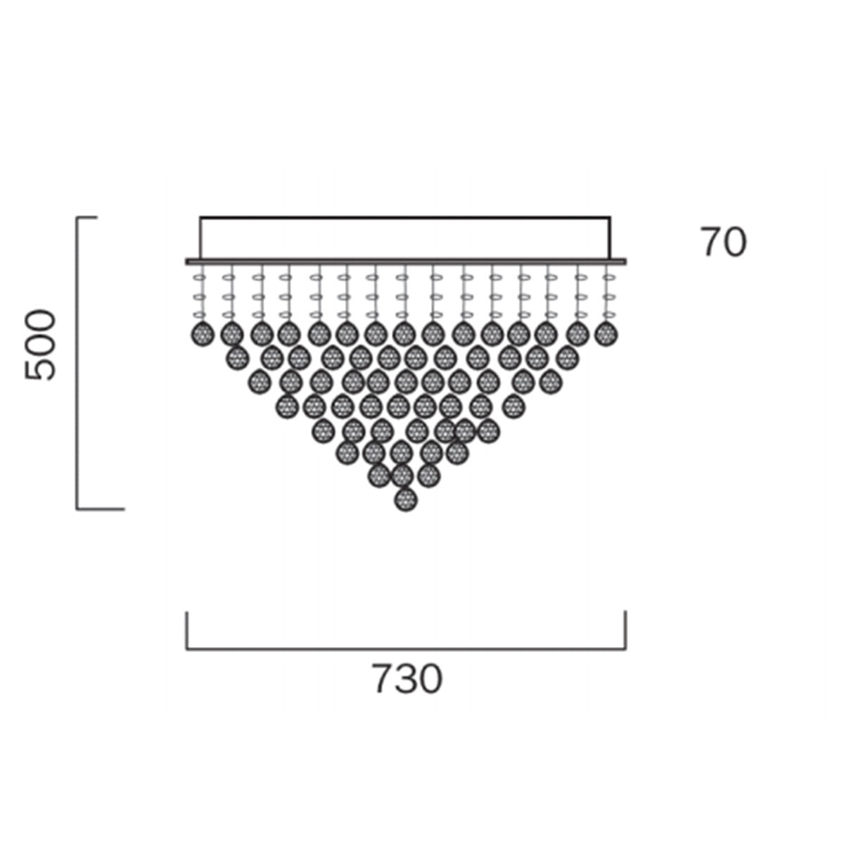 Savina Close To Ceiling Crystal Light