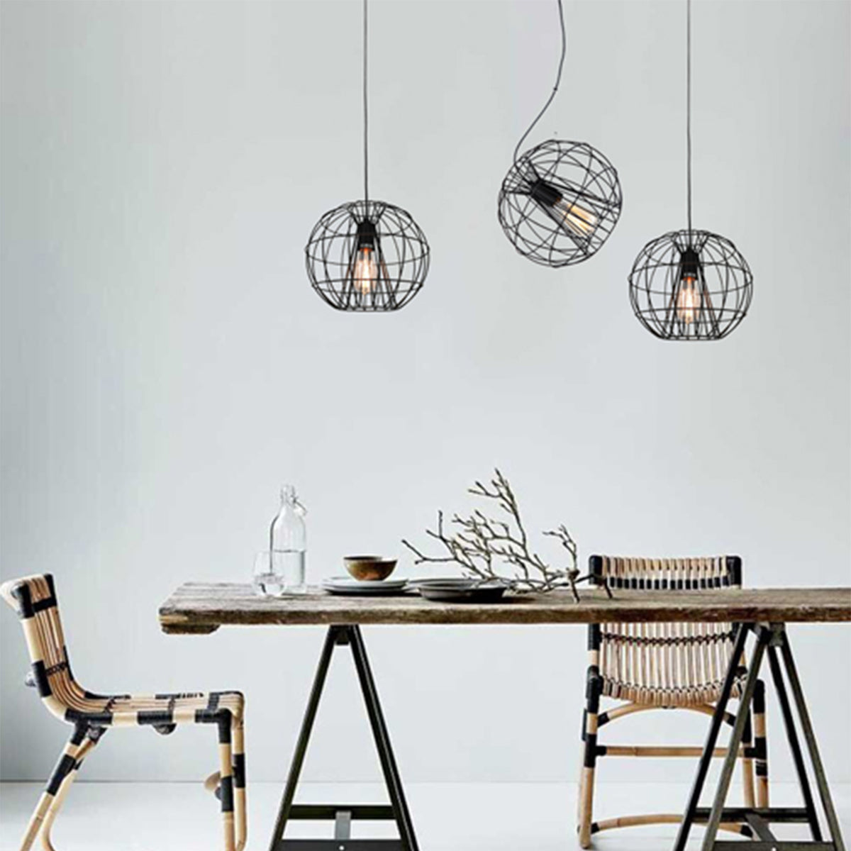 Sentinel Metal Cage Pendant Light