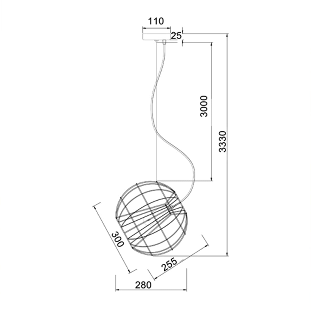 Sentinel Metal Cage Pendant Light