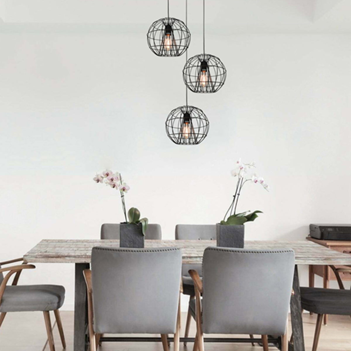 Sentinel Metal Cage Pendant Light