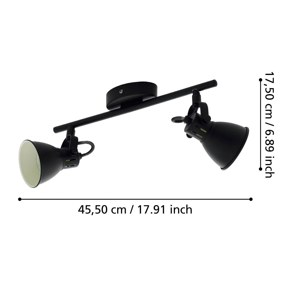 Seras-2 Black Twin 10W LED Spotlight with Dimming