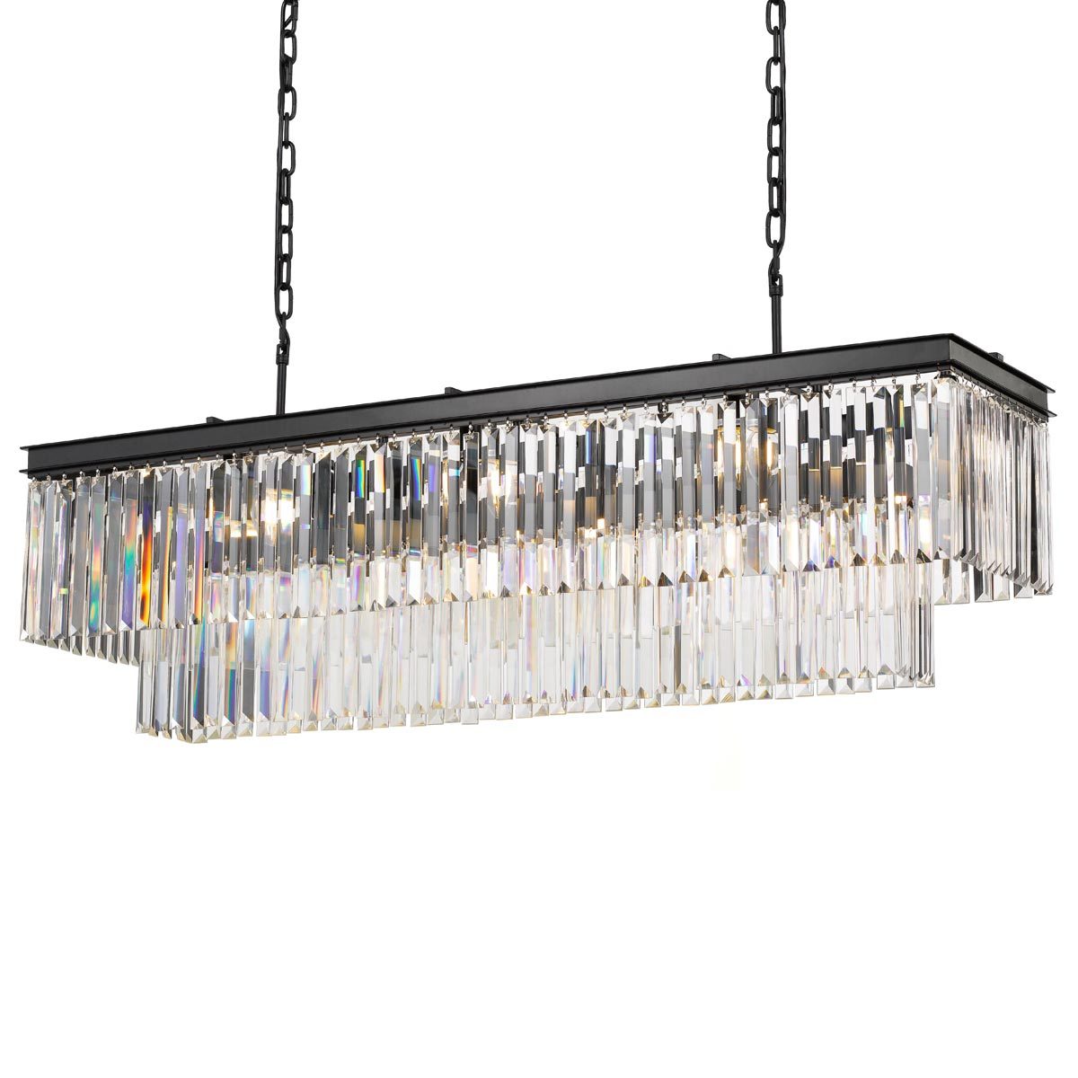 Serene 13 Light Crystal Bar Pendant Light