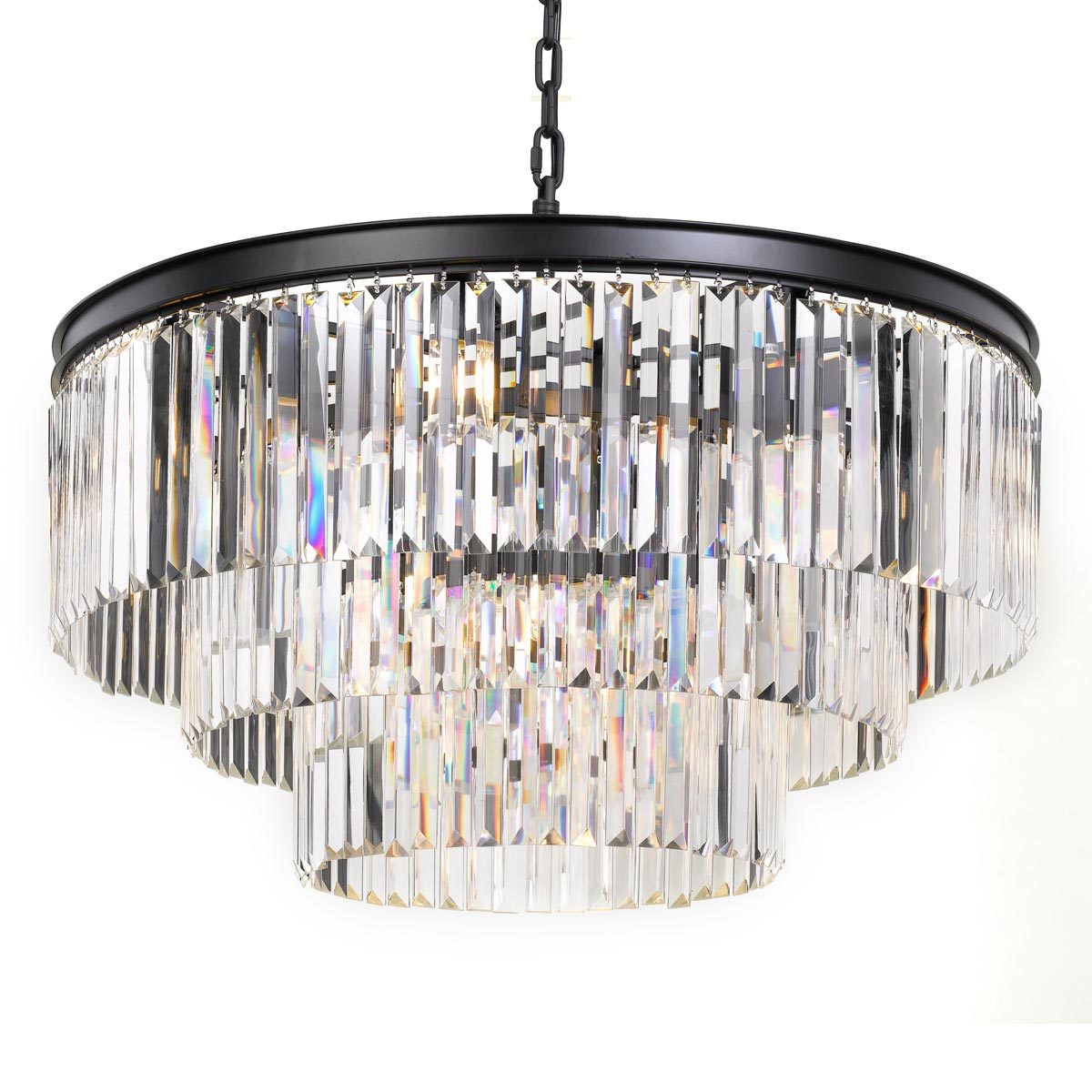 Serene 16 Light Crystal Round Pendant Light