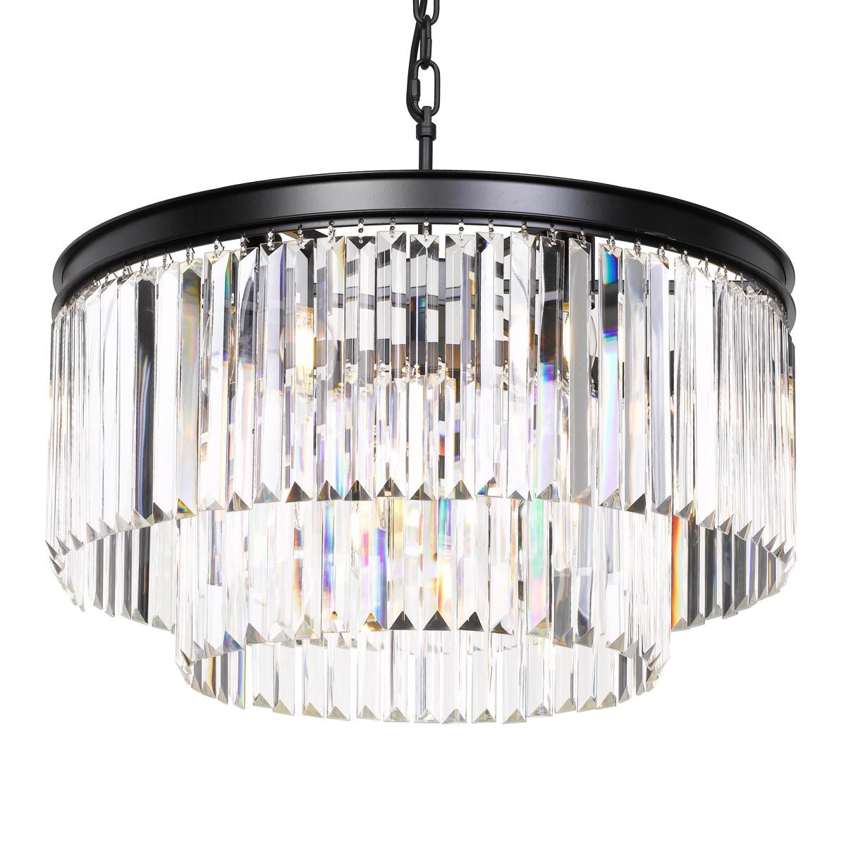 Serene 9 Light Round Crystal Pendant Light