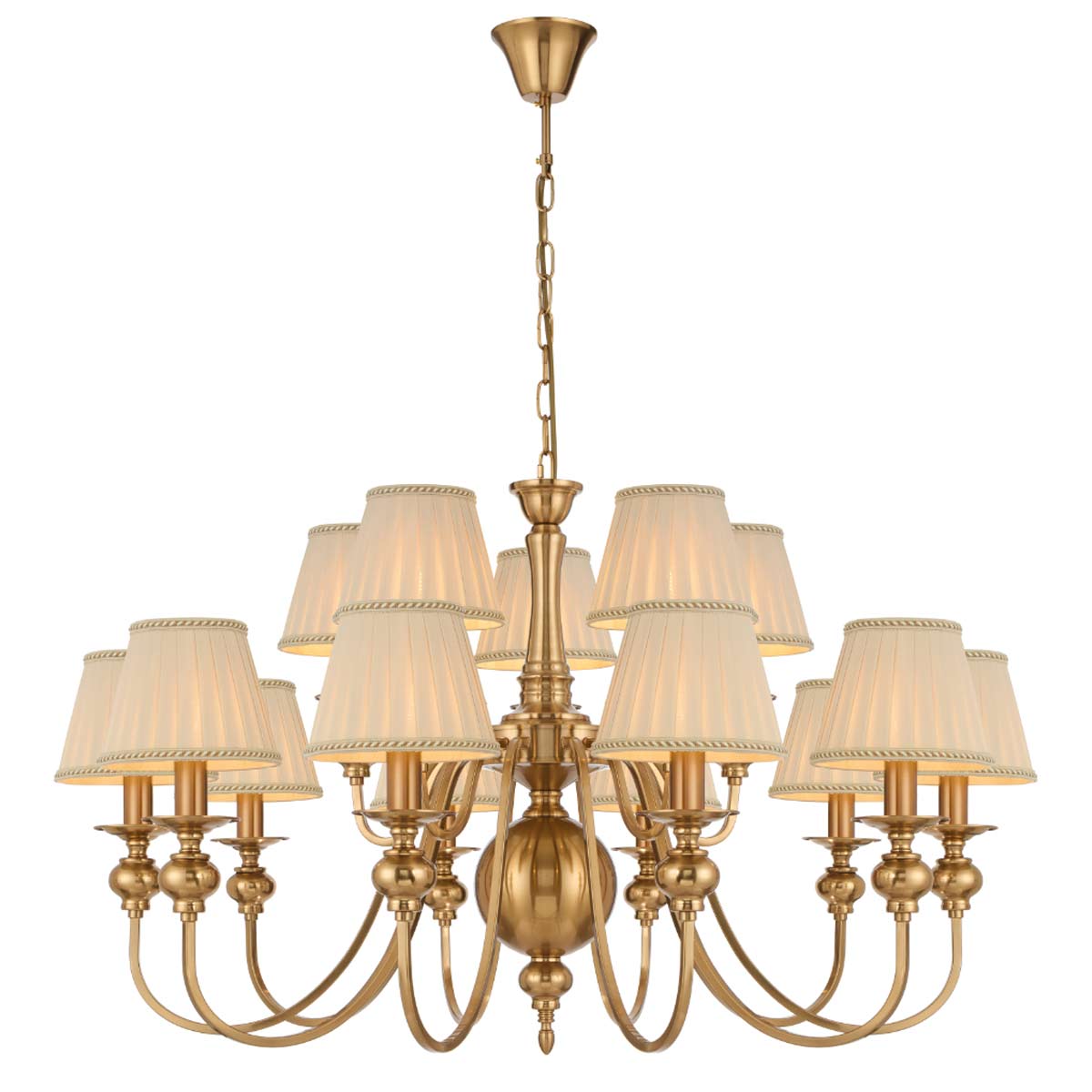 Siedel 15 Light Traditional Style Pendant With Shades