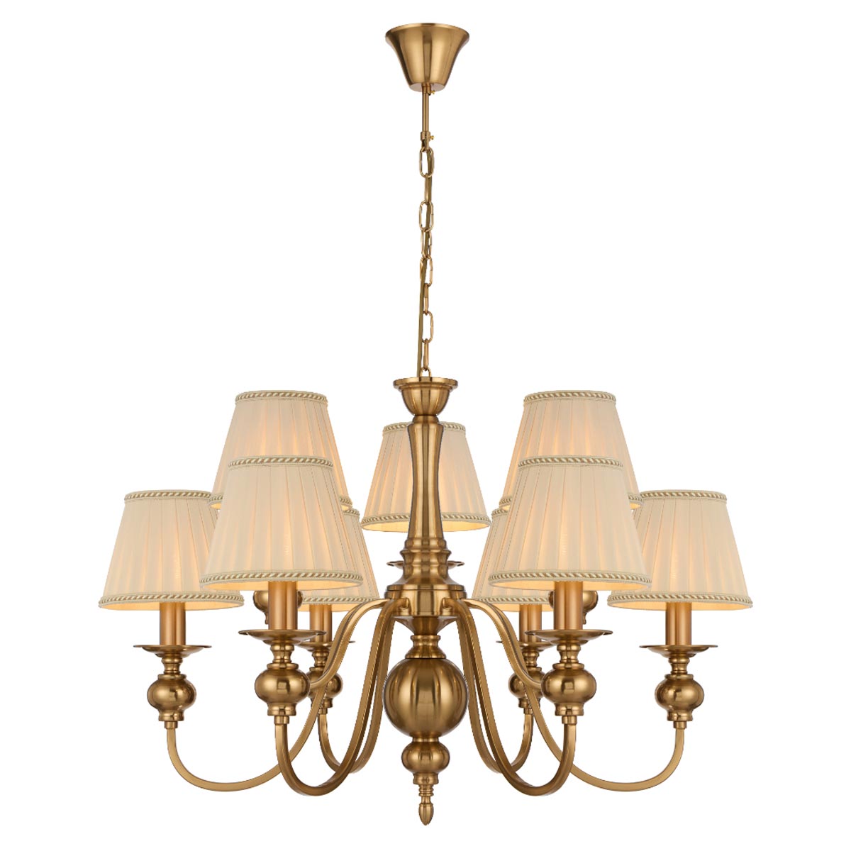 Siedel 9 Light Traditional Style Pendant With Shades