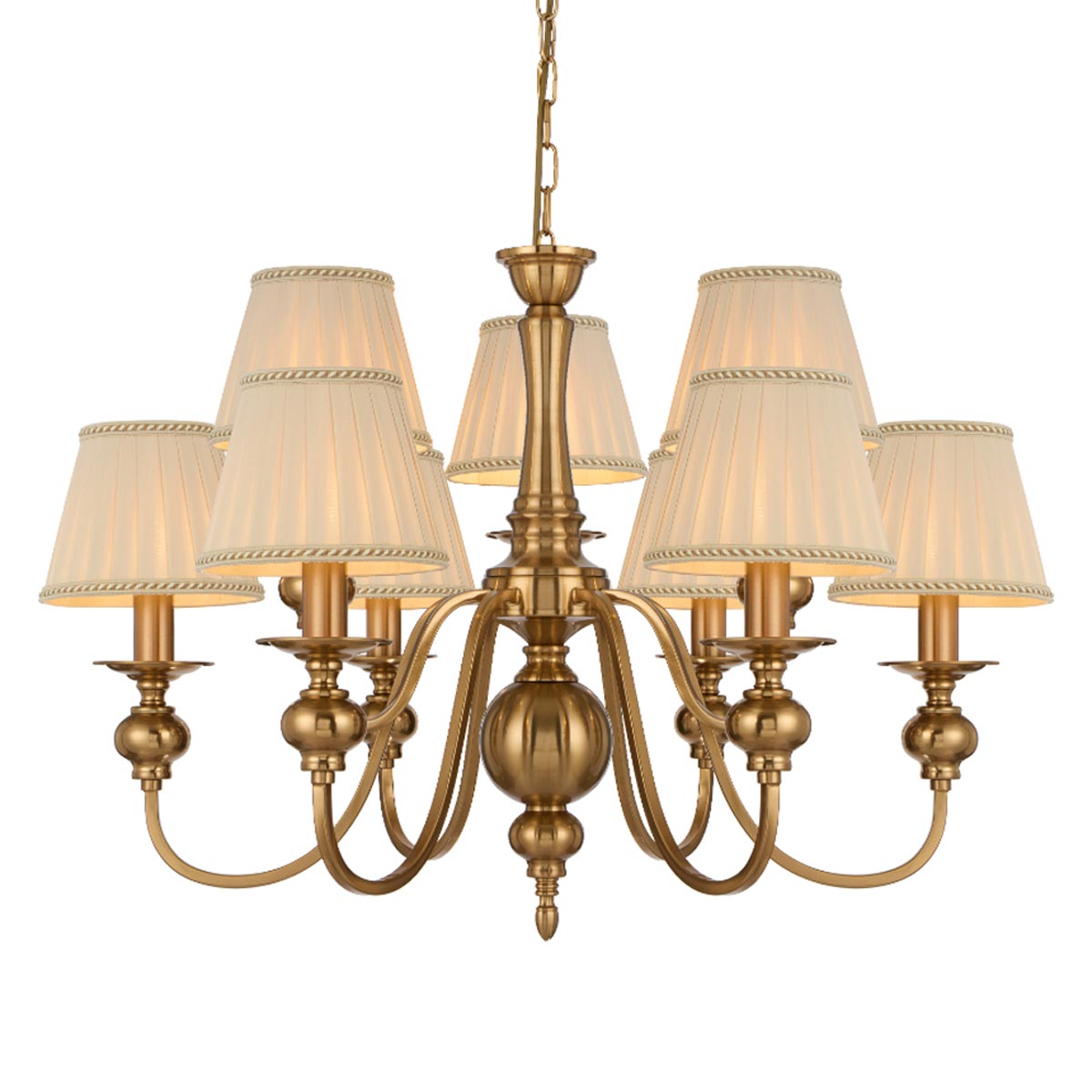 Siedel 9 Light Traditional Style Pendant With Shades