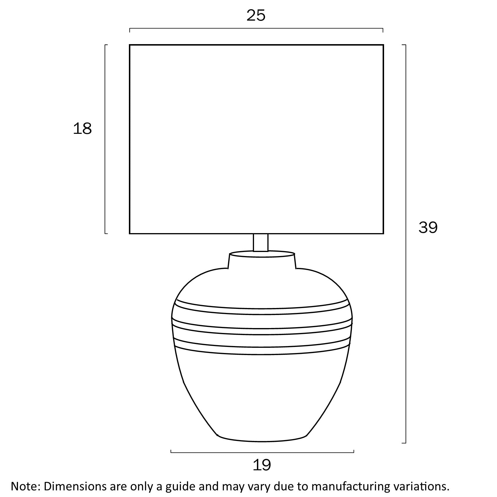 Sierra Ceramic Table Lamp €“ Rustic Urn Design