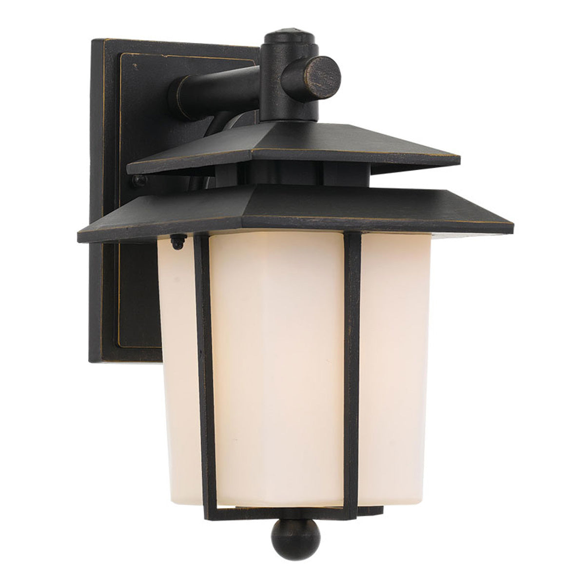 Silvan Metal & Opal Glass Outdoor Coach Wall Light