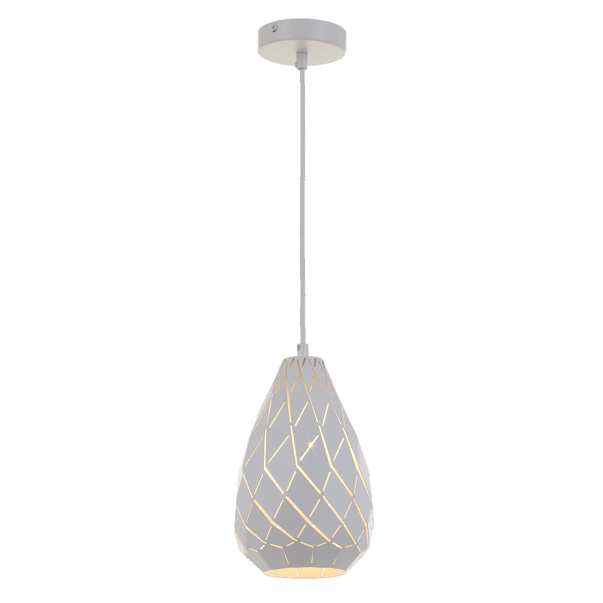 Simon Small Egg Shape Metal Pendant Light