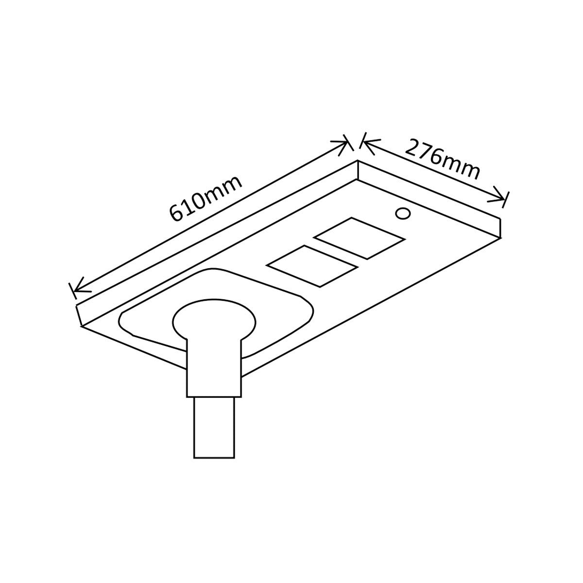 LED Flood Shoebox Street Light with PIR Motion Sensor