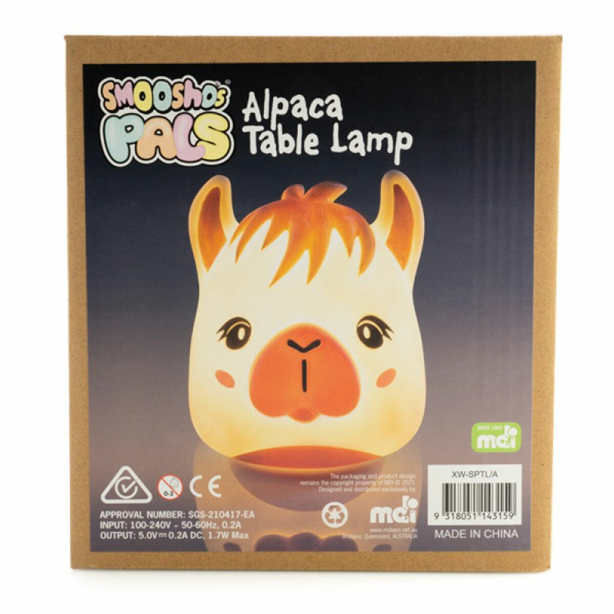 Smoosho's Pals Alpaca Animal Kids Lamp