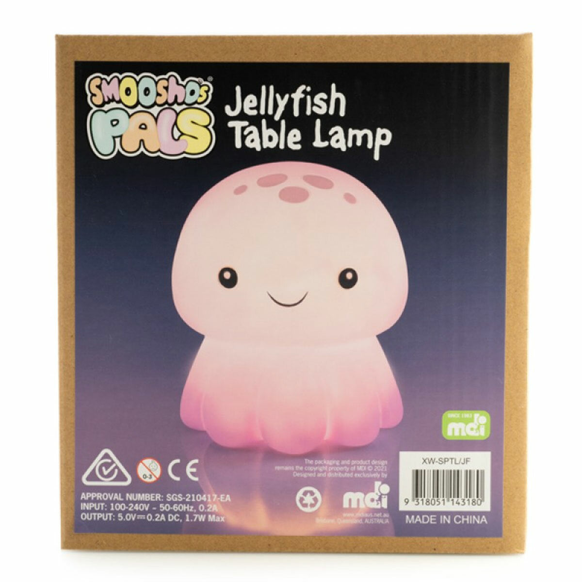 Smoosho's Pals Jellyfish Animal Kids Lamp