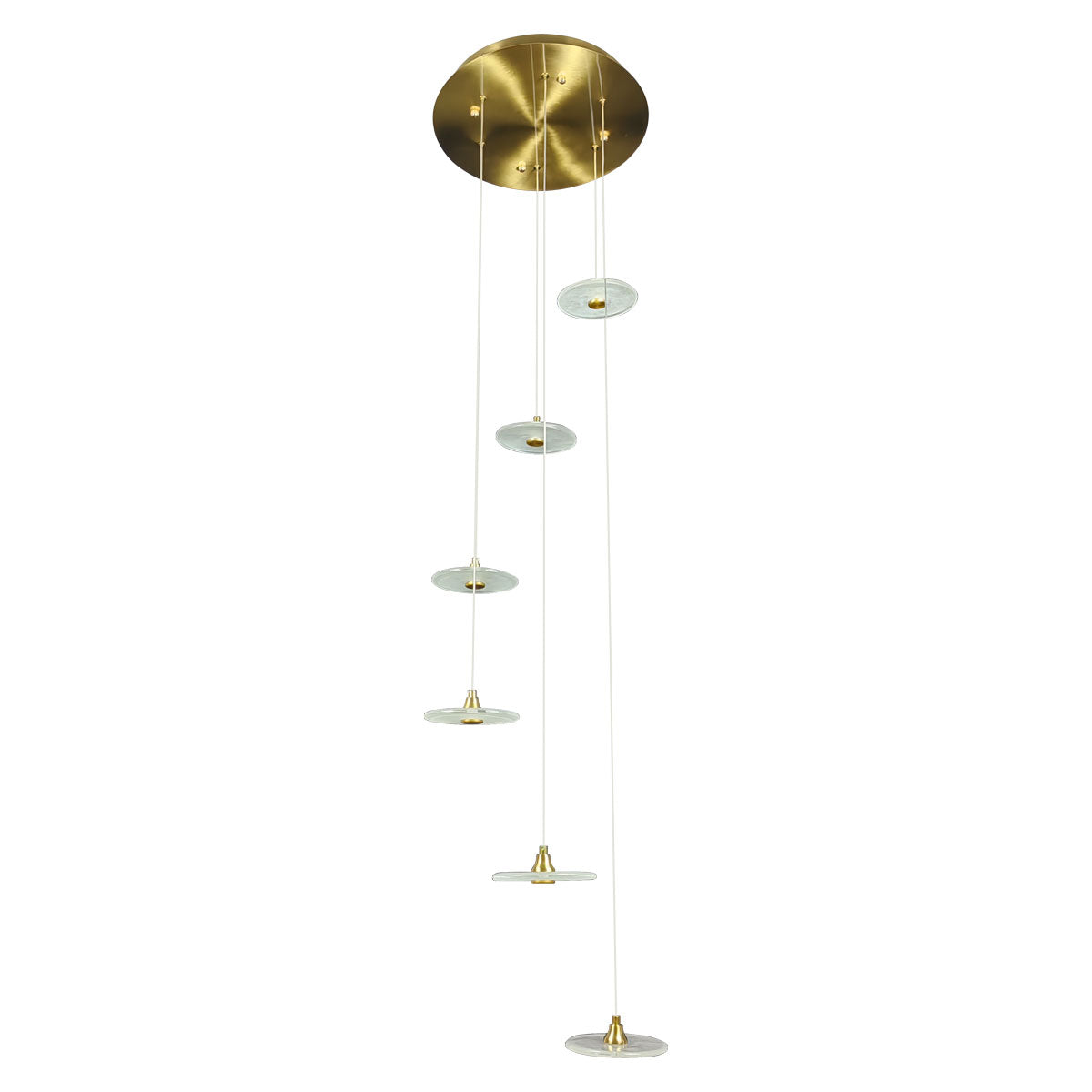 Sokyo 6 LED Glass Hanging Disks - Hand Blown