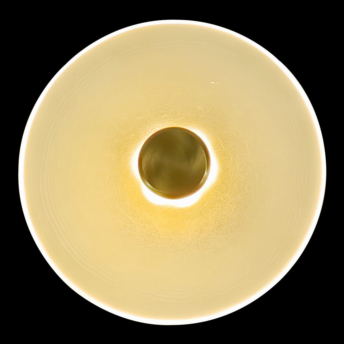 Sokyo Single LED Glass Disk Wall Light - 200mm - Hand Blow - Gold/Frost