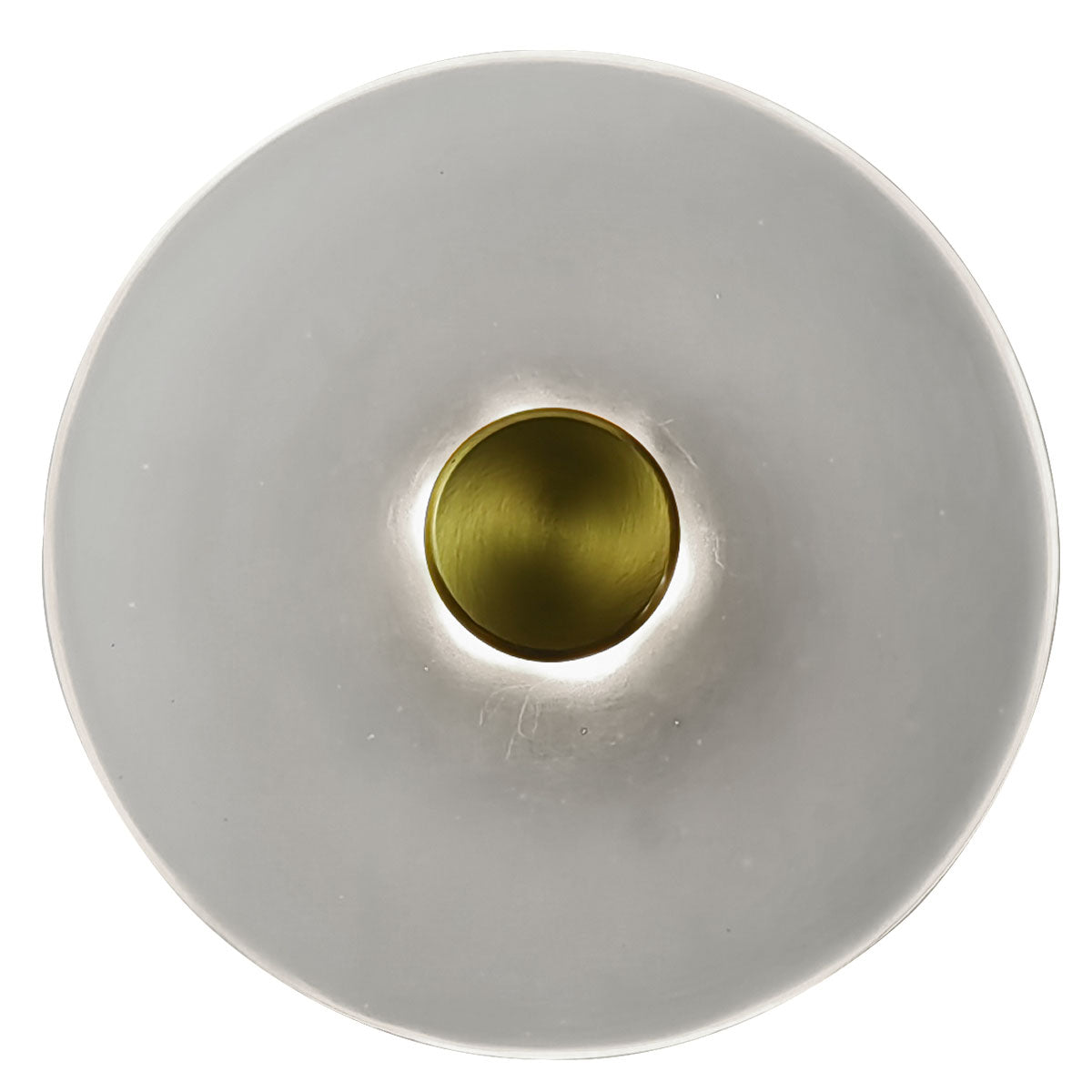 Sokyo Single LED Glass Disk Wall Light - Hand Blown Disk - Medium - Gold/Frost